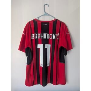 AC Milan Ibrahimović 2021/22 Home Jersey Men’s XL Scudetto Shirt